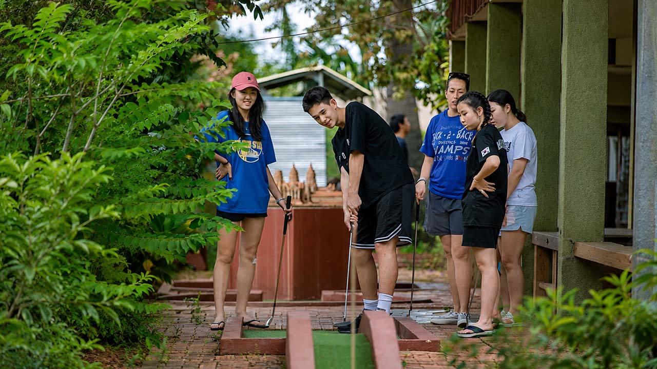 Mini golf course in Siem Reap